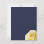 Elegant Yellow Rose Flower Floral Wedding Menu (Achterkant)