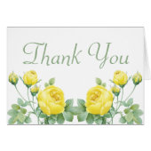 Elegant Yellow Rose Waterverf Weddenschap Bedankt (Voorkant Horizontaal)
