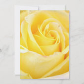 Elegant Yellow Rose Wedding Invitation Kaart (Achterkant)