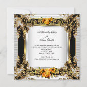 Elegant Yellow Roses Gold White, maandag 2 Kaart (Achterkant)