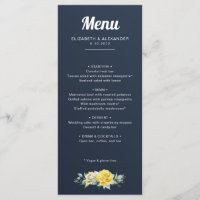 Elegant yellow roses waterverf marvy blue bruiloft