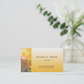 Elegant yellow rousbloem professional visitekaartje (Staand voorkant)