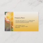 Elegant yellow rousbloem professional visitekaartje (Achterkant)