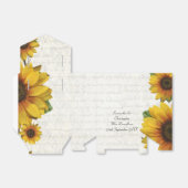 Elegant yellow sunflower country floral bruiloft bedankdoosjes (Uitgevouwen)