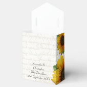 Elegant yellow sunflower country floral bruiloft bedankdoosjes (Geopend)