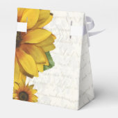 Elegant yellow sunflower country floral bruiloft bedankdoosjes (Achterkant)