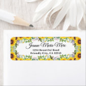Elegant Yellow Sunflower Etiket (Insitu)