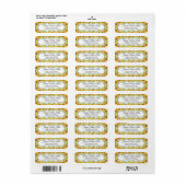 Elegant Yellow Sunflower Etiket (Full Sheet)