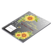 Elegant Yellow Sunflower Gradient Business Notitieboek (Linkerzijde)
