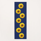Elegant Yellow Sunflower op Navy Blue Yogamat (Voorkant)