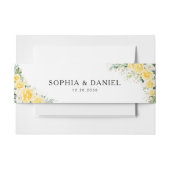 Elegant Yellow The Wedding Of Invitation Uitnodigingen Wikkel (Voorkant Voorbeeld)