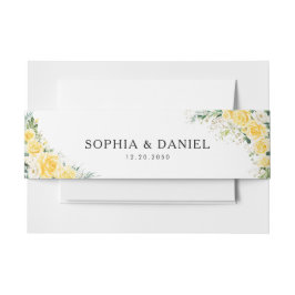 Elegant Yellow The Wedding Of Invitation Uitnodigingen Wikkel