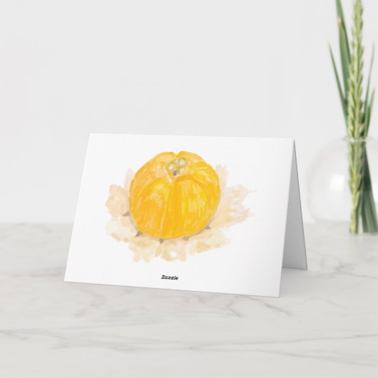 Elegant Yellow Waterverf Floral Thanksgiving Feestdagen Kaart (Achterkant)