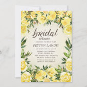 Elegant Yellow Waterverf Floral Vrijgezellenfeest Kaart (Voorkant)