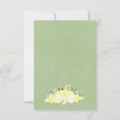 Elegant Yellow Waterverf Floral Wedding Calendar Save The Date (Achterkant)