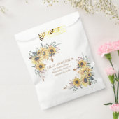 Elegant Yellow Waterverf Sunflower Sunny Bedankzakje (Gezegeld)