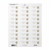 Elegant Yellow Waterverf Sunflower Sunny Etiket (Full Sheet)