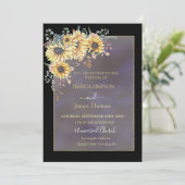 Elegant Yellow Waterverf Sunflower Sunny Kaart (Staand voorkant)