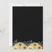 Elegant Yellow Waterverf Sunflower Sunny Kaart (Achterkant)