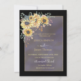 Elegant Yellow Waterverf Sunflower Sunny Kaart