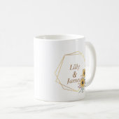 Elegant Yellow Waterverf Sunflower Sunny Koffiemok (Voorkant rechts)