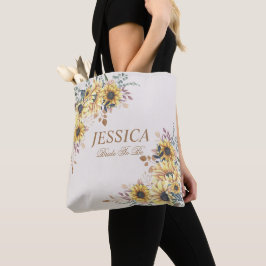 Elegant Yellow Waterverf Sunflower Sunny Tote Bag