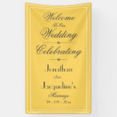 Elegant Yellow Wedding Welcome Banner Backdrop (Verticaal)