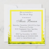 Elegant Yellow Wildbloemen Bat Mitzvah Uitnodiging (Achterkant)