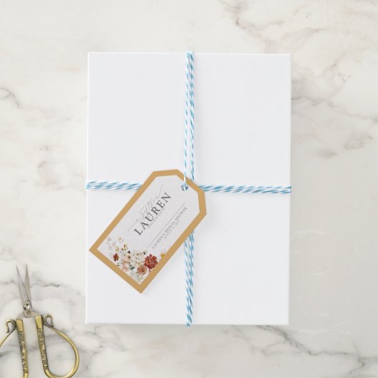 Elegant Yellow Wilde Vrijgezellenfeest No Wrap Cadeaulabel (Met Touw)