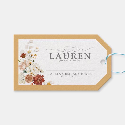 Elegant Yellow Wilde Vrijgezellenfeest No Wrap Cadeaulabel (Voorkant (Horizontaal))