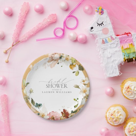 Elegant Yellow Wilde Vrijgezellenfeest Papieren Bordje (Feest)