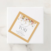 Elegant Yellow Wilde Waterverf Vrijgezellenfeest Bedankjes Labels (In situ)