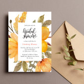 Elegant Yellow Wilde Waterverf Vrijgezellenfeest Kaart