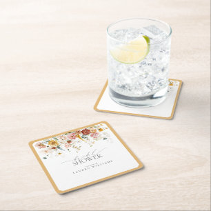 Elegant Yellow Wilde Waterverf Vrijgezellenfeest Kartonnen Onderzetters