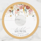 Elegant Yellow Wilde Waterverf Vrijgezellenfeest Wijnglaslabel (Voorkant)