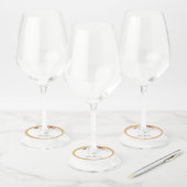 Elegant Yellow Wilde Waterverf Vrijgezellenfeest Wijnglaslabel (Set)