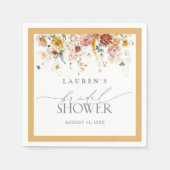 Elegant Yellow Wildflower Vrijgezellenfeest Napkin Servet (Voorkant)