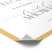 Elegant Yellow Wildflower Vrijgezellenfeest Welkom Poster (Hoek)