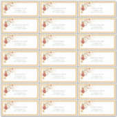 Elegant Yellow Wildflower Waterverf gastadres Sticker (Voorkant)