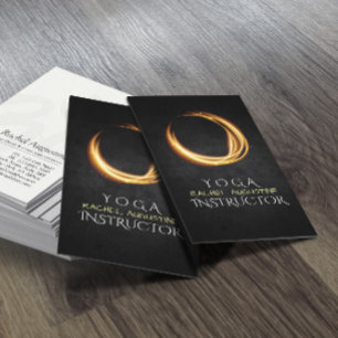 Elegant YOGA Black & Gold ZEN symbool gloed licht Visitekaartje