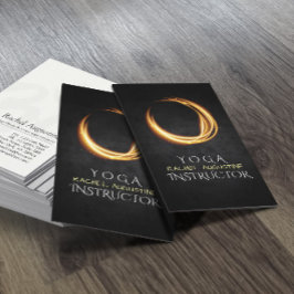 Elegant YOGA Black & Gold ZEN symbool gloed licht Visitekaartje