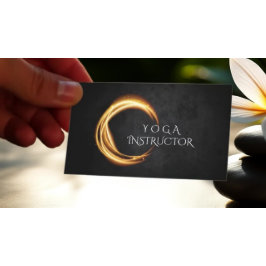 Elegant YOGA Black & Gold ZEN symbool gloed licht Visitekaartje