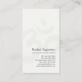 Elegant YOGA Black & Gold ZEN symbool gloed licht Visitekaartje (Achterkant)