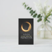 Elegant YOGA Black & Gold ZEN symbool gloed licht Visitekaartje (Staand voorkant)