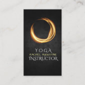 Elegant YOGA Black & Gold ZEN symbool gloed licht Visitekaartje (Voorkant)