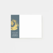 Elegant YOGA Blue & Gold ZEN Symboolestrijken Post-it® Notes (Voorkant)