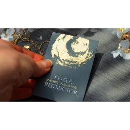 Elegant YOGA Blue & Gold ZEN Symboolestrijken Visitekaartje