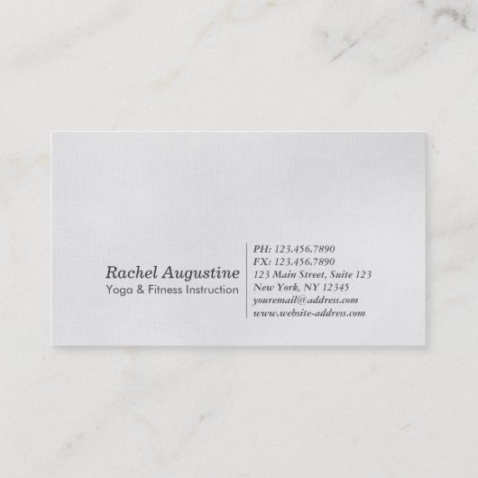 Elegant YOGA Blue & Gold ZEN Symboolestrijken Visitekaartje (Achterkant)