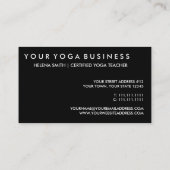 Elegant Yoga Center / Yoga Business / Teacher's Visitekaartje (Achterkant)