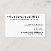 Elegant Yoga Center / Yoga Business / Teacher's Visitekaartje (Achterkant)